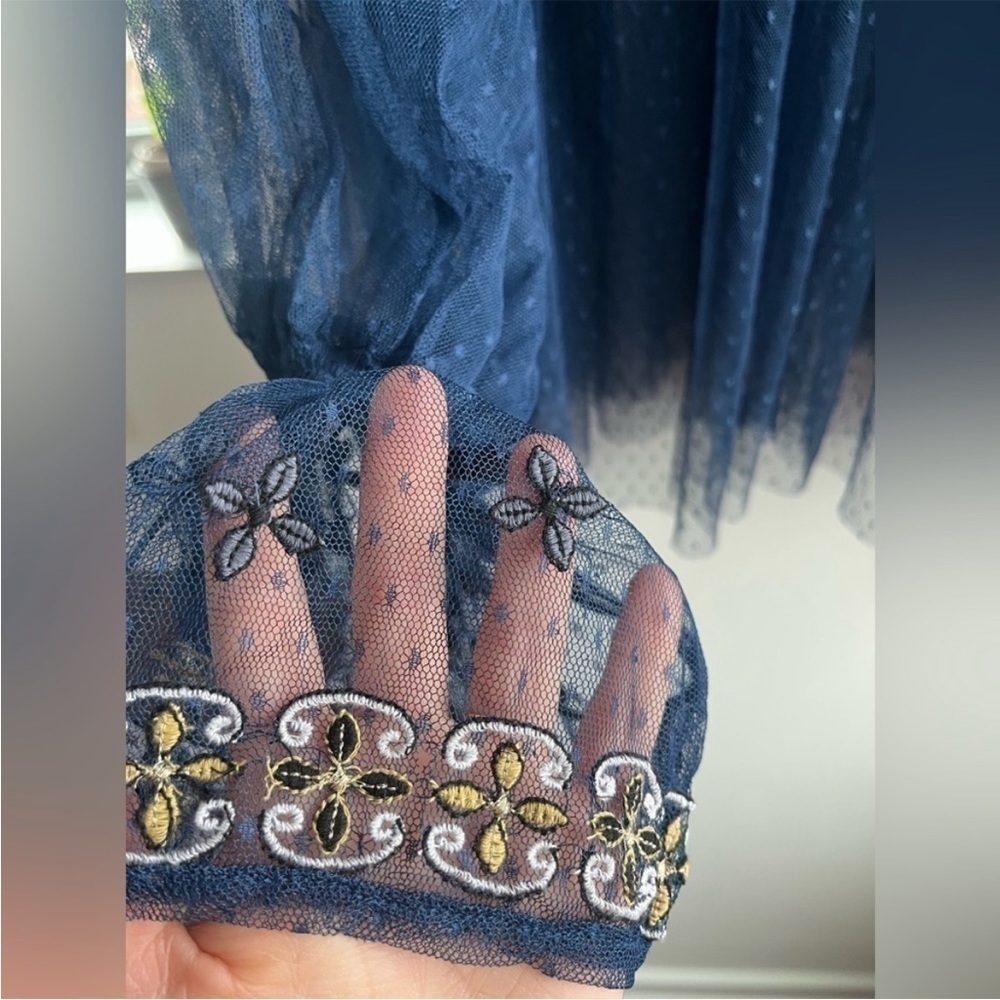 Free People Joyride Lace Embroidered long sleeve top - Picture 4 of 9